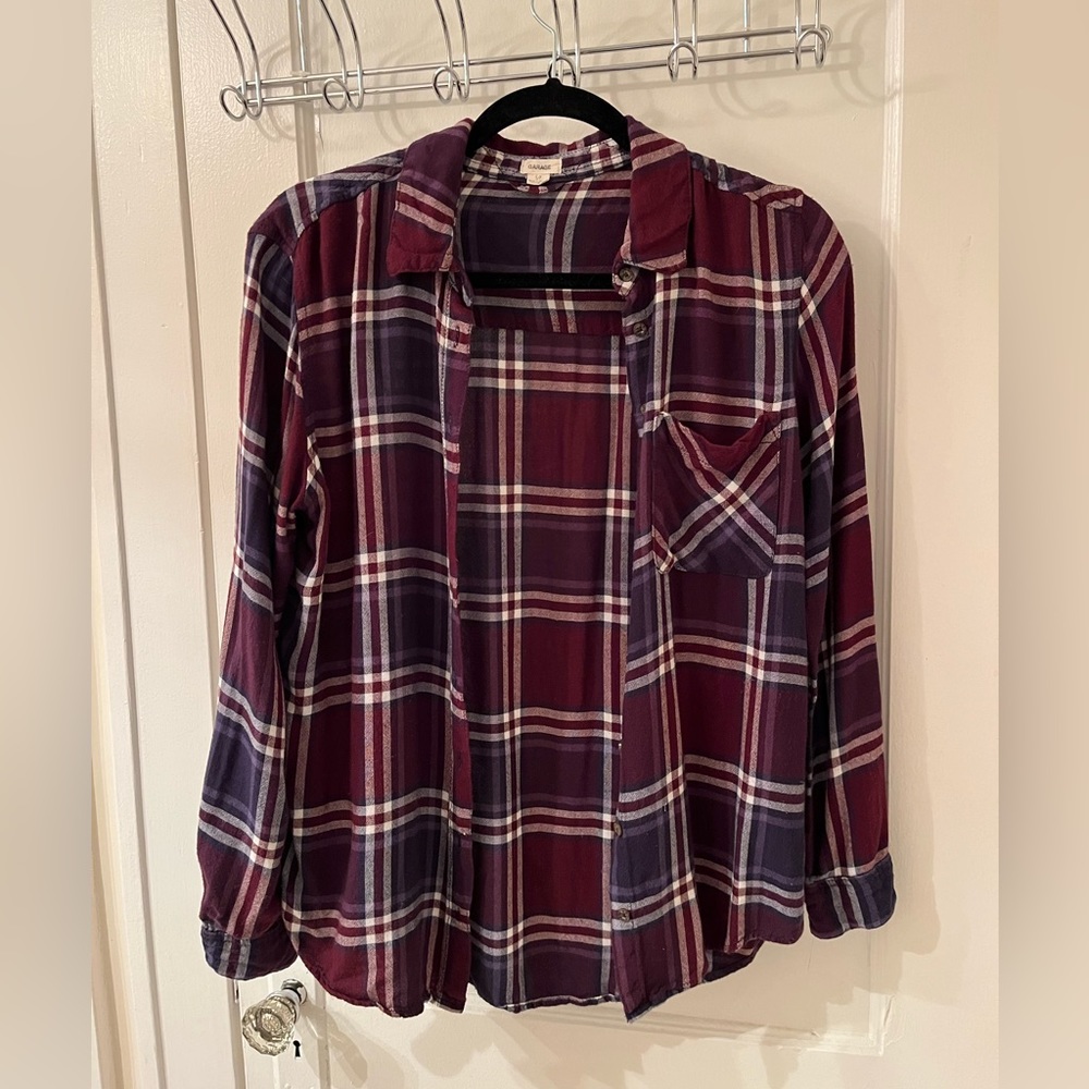 Garage Flannel, Burgundy and Navy
